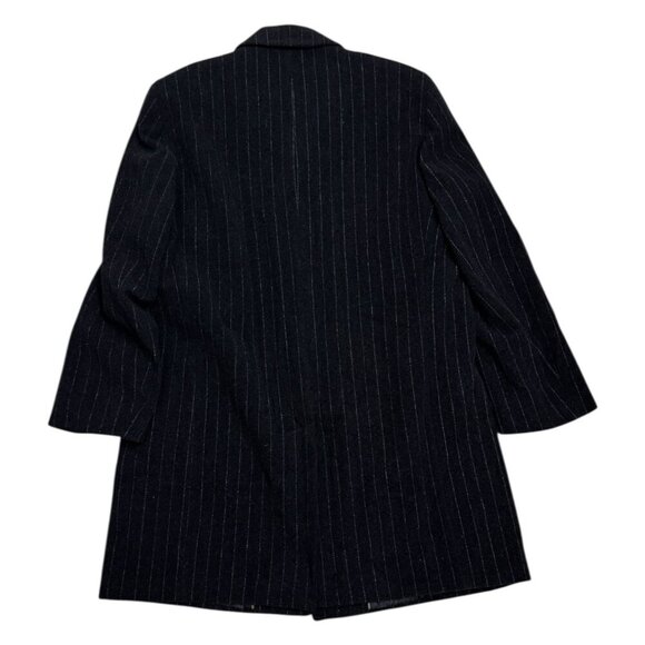 BELLISSIMO Wool Cashmere Luxury Designer Winter Business Long Pea Coat  Mens XL - Picture 4 of 8
